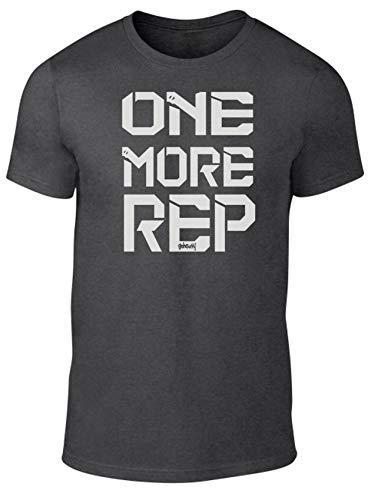 GO HEAVY Camiseta para Hombre One More Rep - Gris S