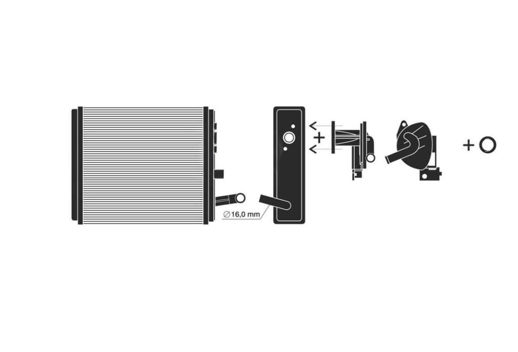 Prasco Wärmetauscher, Innenraumheizung Ft119h001
