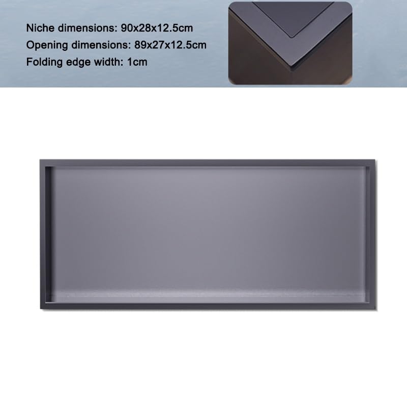 Modern a LED doccia – impermeabile in acciaio inox design a parete per casa e hotel, 90 x 28 x 125 cm, grigio slish h, rious bagno aggiornamento