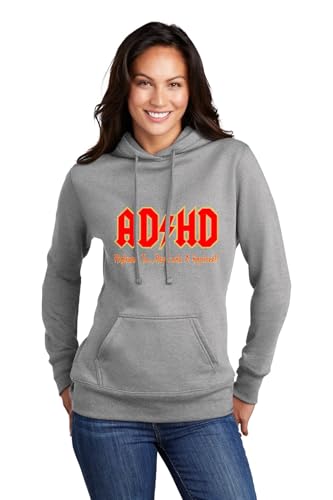 Go All Out Small Oxford Women ADHD Highway To Hey Look A Squirrel Funny Music Sweatshirt Hoodie