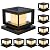 Mlambert 8 Pack Solar Post Lights Outdoor, Waterproof Fence Cap Lights for Deck, 4x4 6x6 Wooden Vinyl Outdoor Lights with Shinning Effect, Black