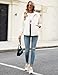 FIOPHY Women's Quilted Puffer Jacket Lightweight Zip Up Padded Coat Long Sleeve Y2K Casual Jacket Outwear with Pockets & Slit White XS