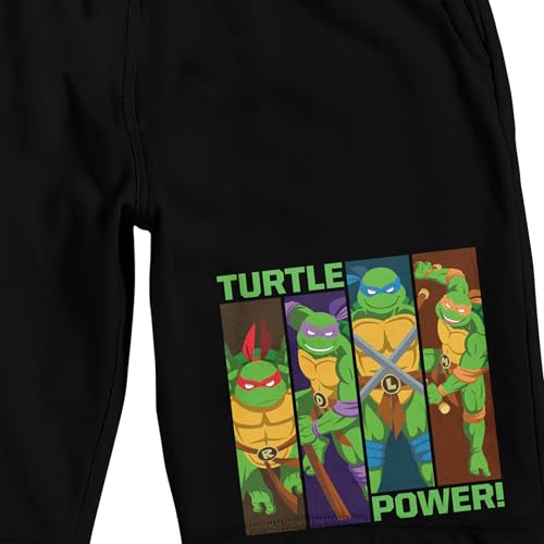 Teenage Mutant Ninja Turtles TMNT Turtle Power Men's Black Sleep Pajama Shorts2