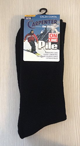 3 paia calze calzini corti uomo carpenter in pile