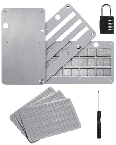 UCEC Pure Titanium Crypto Seed Phrase Storage, 304 Stainless Steel BIP39 Cold Wallet Backup for 12/18/24 Words, Fireproof Waterproof Anti-Corrosion Offline Recovery Plate Compatible with Ledger Trezor
