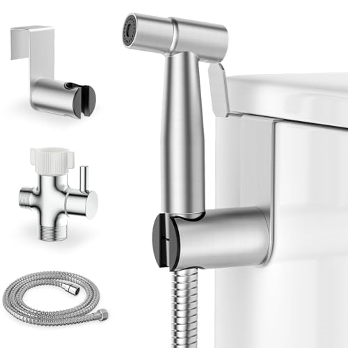 dearocean Handheld Bidet Sprayer for Toilet, Stainless Steel Jet Spray Kit Adjustable Pressure...