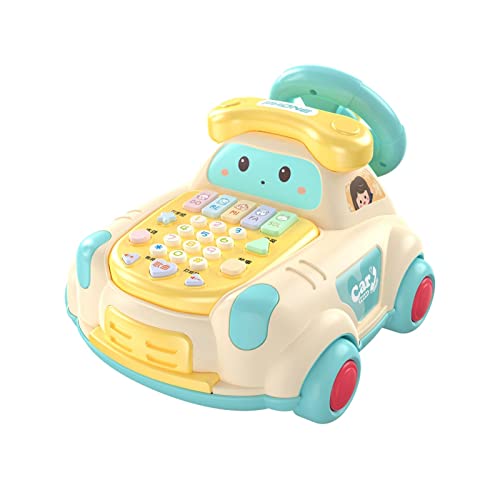 LOOM TREE® Toddlers Steering Wheel Car Baby Telephone Toy for Game Education Activity Blue Deal