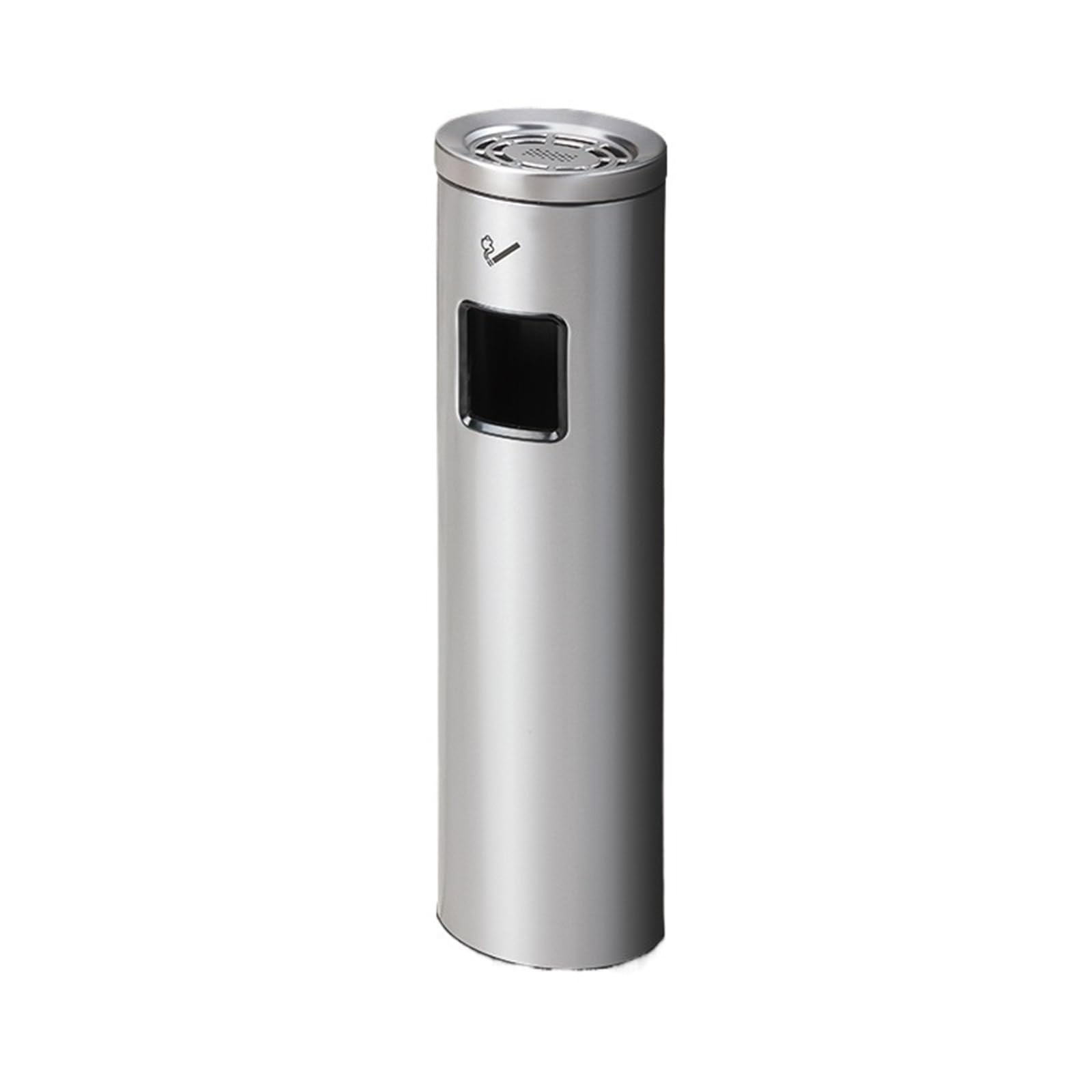 guiling-1986 Trash Can Waste Bin Indoor Trash Can with Lid Floor Standing Garbage Can(Silver)