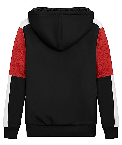 SWISSWELL Boys Fleece Jacket Long Sleeve Sherpa Lined Zip Up Hoodies Soft Warm Sweatshirt Outerwear for Kids 6-15 Years3