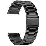 Aurrain 22 mm Acier inoxydable Bracelet pour Samsung Galaxy Watch3 45mm/46mm/GearS3Frontier/S3Classic/Garmin Venu2/3/Forerunner265 255/255Music/GT4/GT4Pro,Métal Bracelet Unisexe