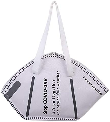 ZODRAW HOME Borsa A Mano con Design A Maschera per Donna, Mini O Grande  Borsa A Tracolla in Tela Opzionale con Lettera Covid-19 in Colore  Bianco/Nero : Amazon.it: Scarpe e borse