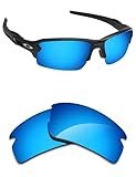 Alphax Ice Blue Mirrored Polarized Replacement Lenses for Oakley Flak 2.0 OO9295 Sunglasses