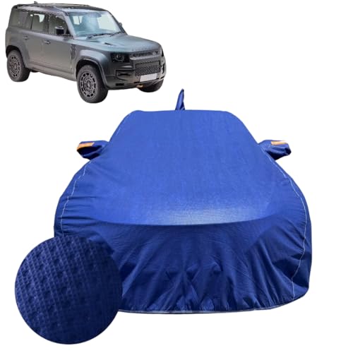 Image of Car Cover for Land Rover Defender 110 (2020-2026) | 100% Waterproof Cover with Reflective Mirror Pockets | Dustproof, Scratchproof, Heatproof Defender 110 Car Cover |Soft Cotton Lining| Blue