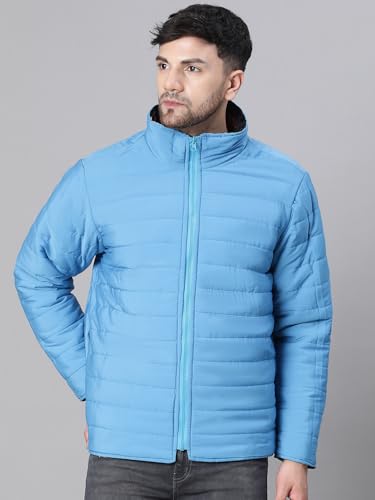 Image of oxolloxo Men Animal Print Zip Lined Long Sleeve Reversible Quilted Jacket