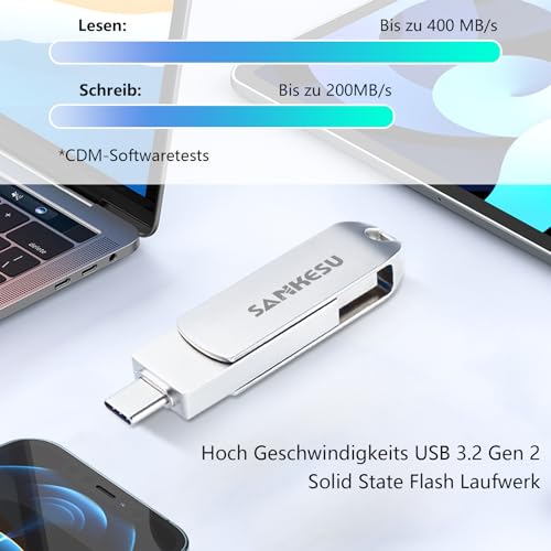 USB-C Stick 256GB mit 3.2 Gen 2 für schnelle Datenübertragung