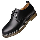 GFJTJAO Zapatos Hombre Vestir Zapatillas de Deporte Casuales para Hombres Zapatos de otoño para Hombres Cómodos y Transpirables, Antideslizantes Zapatos Grandes de Cuero Zapatos Casuales de Boca Baja