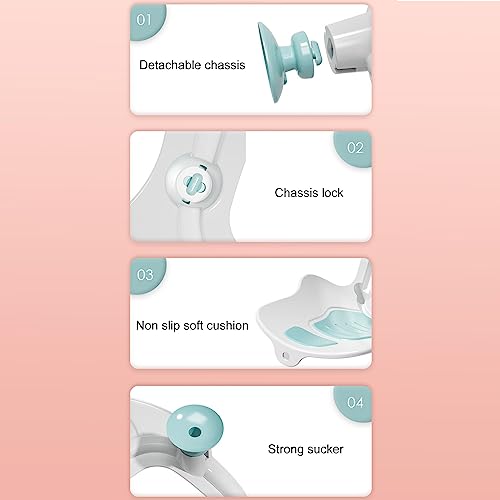 Image of VBESTLIFE Clean Rinse Baby Bather, Folding Portable Washing Infant Lying Bather for Boy Girl, Multifunction Quick Dry Bath Support for Use on Counter Sink Bathtub Summer (Mint Green)