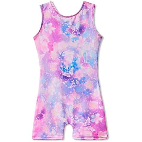 MYQFF Gymnastics Leotards for Girls Unicorn Aurora Rainbow Mermaid Dinosaur Cupcake Sparkle Biketard Toddlers Kids 6T 7T Cover