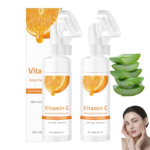 Nettoyant visage moussant à la vitamine C pour peaux sensibles - Lot de 2 flacons quotidiens