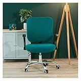 HONGBI Funda para Silla de Estilo Simplismo Moderno Elástica Desunido Extraíble y Resistente para Silla de Oficina,Silla Ordenador Reposabrazos Azul Real Cojín