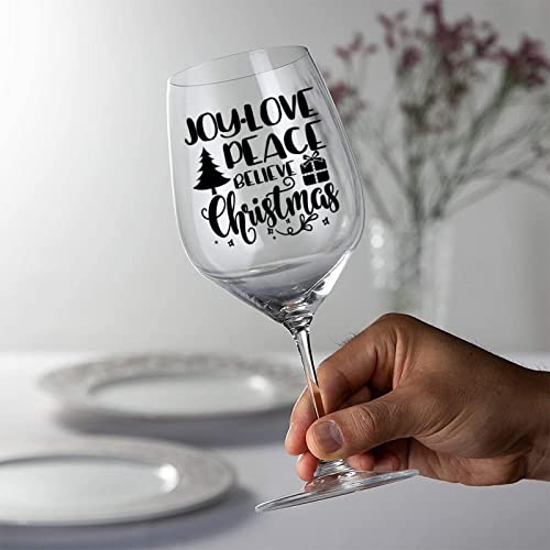 Verres à vin rouge raffinés 500 ml design Joy Love Peace - 6