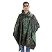 Produktbild Alomejor Dschungel Poncho Tarnung Wasserdichte Regenponcho mit Kapuze für Jagd Camping Wandern Erwachsene