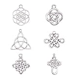 Größe: Links: ca. 34 mm lang, 28 mm breit, 2 mm dick, Loch: 2 mm, 20 Stück; Verbindungen: 26x21x5mm, Loch: 1mm, 20pcs; Feder Anhänger: 30x8x1.5mm, Loch: 2mm, 40Stck; Feder Anhänger: 29x8.5x3.5mm, loch: 2mm, 40 stück; Plastikbox: 7.4x7.3x2.5cm.