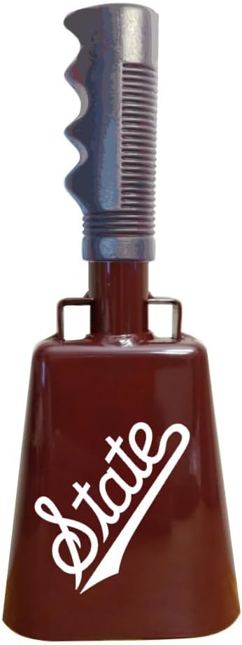10 inch Maroon Mississippi State Cowbell with Script State Logo on one Side