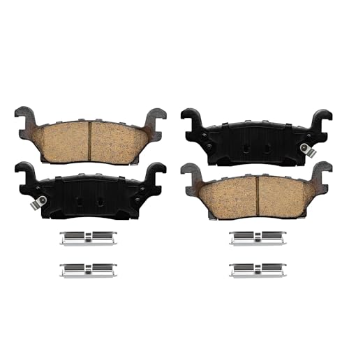 Image of Detroit Axle - Rear Brake Kit for 2006-2010 Hummer H3 2009-2010 H3T | Drilled & Slotted Disc Brake Rotors Ceramic Brakes Pads Replacement 2006 2007 2008 2009 2010