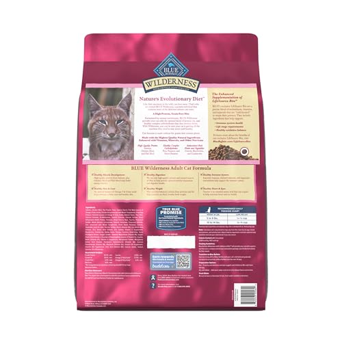 Blue Buffalo Wilderness Natural High Protein, Grain Free Dry Food for Adult Cats, Salmon, 11-lb Bag