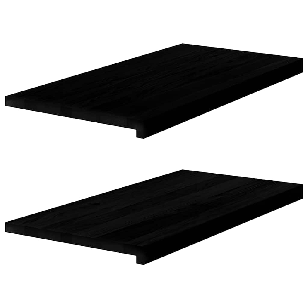vidaXL Window Sills - Solid Oak Wooden Ledges - Dark Brown 80x40x2 cm - Customizable & Durable Display Surfaces