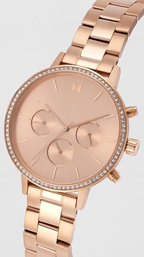 Image of MVMT Nova Qtz Multifunction Rose Gold Round Dial Women's Watch|Ionic Plated Rose Gold Steel Material|Gold Color Band - 28000397-D