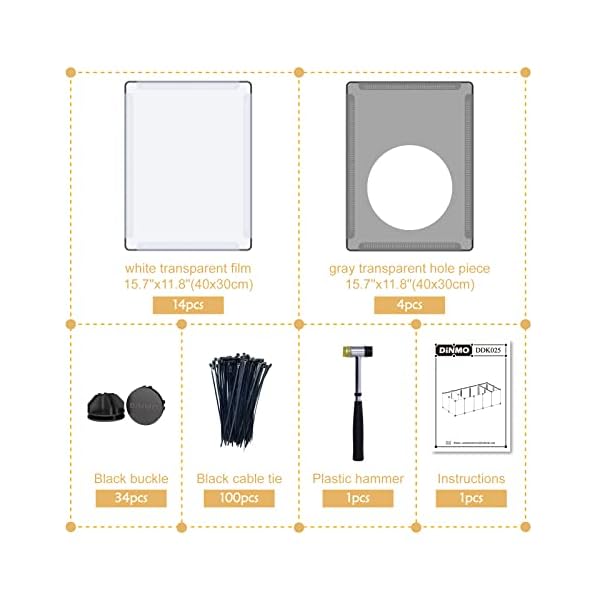 DINMO-Rabbit-Playpen-Guinea-Pig-playpen-Game-Holes-Design-Plastic-and-Matel-Design-Floor-Mat-Design-and-Bottom-Design-Connectors-Accessories-for-Choose-DIY-Visualization-Expanded-Portable-for-Small-An Unique Pet Playpen