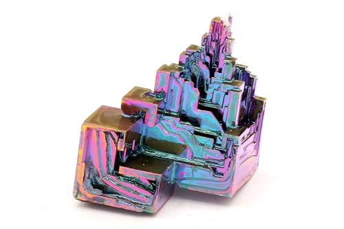 Rainbow Bismuth Crystal Stone Medium Specimen for Collecting Decoration Wire Wrapping Wicca Reiki Energy Healing 99.99% USA Pure Mineral Element by Awesome Industries Rainbow Bismuth Crystal Stone Medium Specimen for Collecting Decoration Wire Wrapping Wicca Reiki Energy Healing 99.99% USA Pure Mineral Element by Awesome Industries