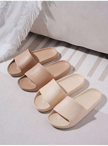 Image of Unisex Cloud Slides for Women Men - House Slippers with Arch Support Quick-Drying Recovery Spa Bath Pool Beach Slides Pillow Slippers Non-Slip - Perfect for Home, Beach, and Travel