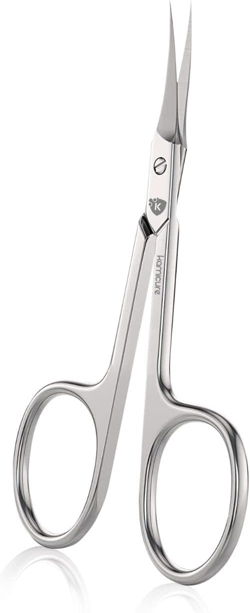| Extra Fine Cuticle Scissors - Manicure Scissors, Eyebrow Scissors, Brow Scissors & Cosmetic Scissors for Facial Hair & Eyelashes Trimming