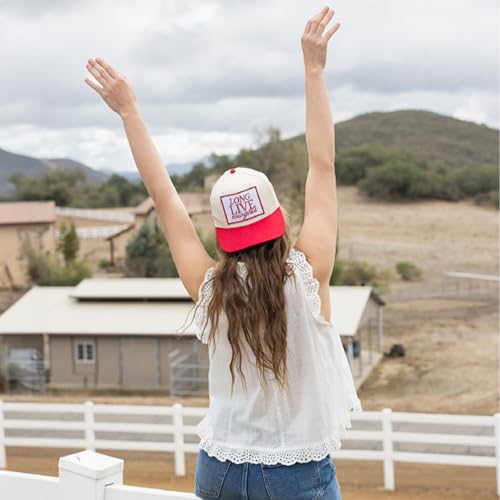 Image of Friday Feelin' Trucker Hat Women Baseball Cap Western Adjustable American Trucker Hats Fitted Mom Cap All Occasion- One Size
