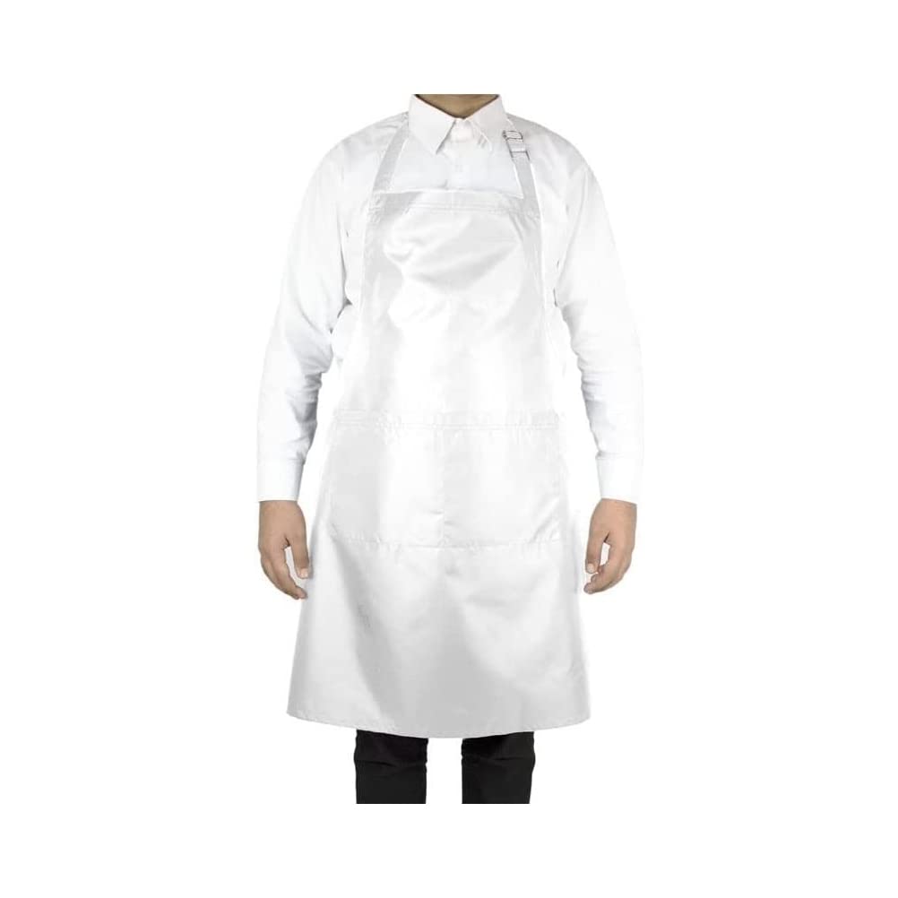 Yanek Waterproof Apron with Pockets, White