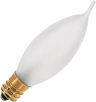 Vista 2 de Satco S3277 - Bombilla incandescente CA8 de 15 W, 95 lúmenes, color blanco suave, 2700 K, base de candelabro, esmerilado, regulable