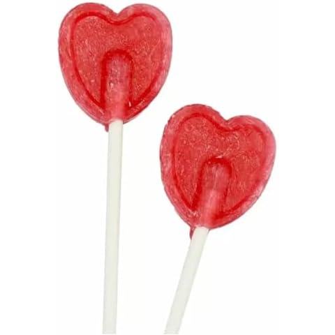 Cherry Heart Shape Lollipops Pack of 50 Cover