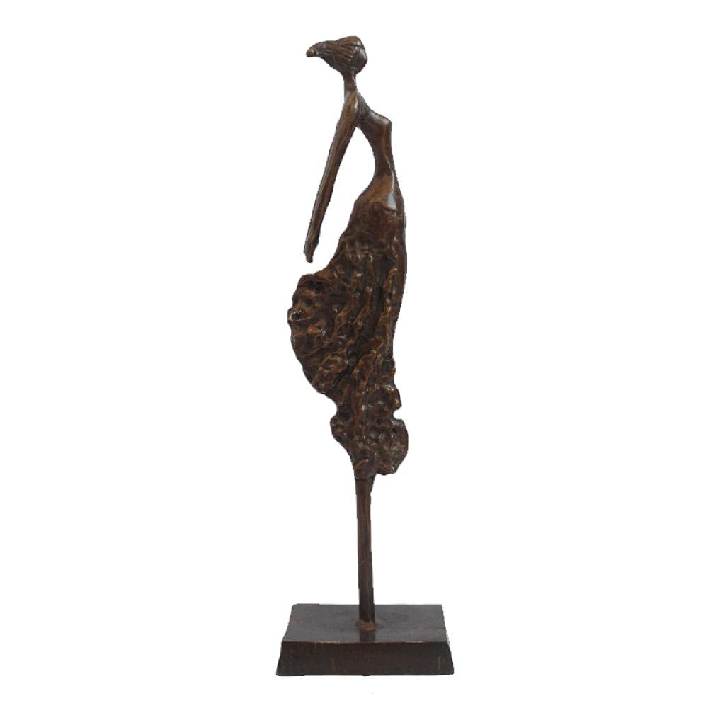 UDRJU Escultura Ornamentos Decoración De Escritorio De La Sala De Estar Femenina De La Falda del Poste Alto del Arrabio del Metal