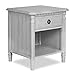 Evolur Julienne Night Stand, Antique Grey Mist