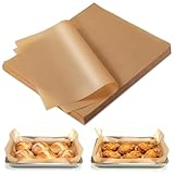 100 Stück Backpapier Ohne Pfas 25x35cm, Antihaftbeschichtet Hochtemperaturbeständig Ungebleichtes Backpapier für Heißluftfritteusen Backöfen Mikrowellen Zum Backen Kochen Grillen