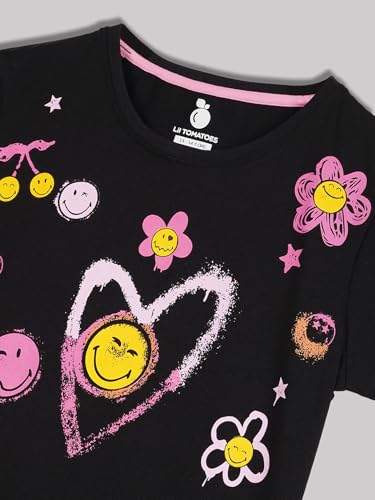 Image of Li'l Tomatoes Girls 100% Cotton Graphic T-Shirt | Attitude & Love Print Summer Top | Soft & Breathable Casual Wear | Short Sleeve Tee | 11-16 Years