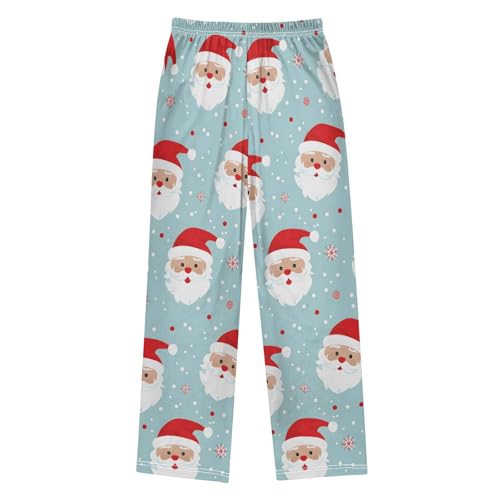 Christmas Pajama Pants Polka Dot Santa Claus Long Sleep Pants Lounge Bottoms2