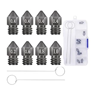 Sovol 8 Stück gehärtete MK8-Stahldüsen, Wolfram, Ganzmetall