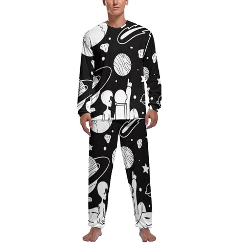 Manche longue pantalon vêtement de nuit homme pour éviter les frissons au lit