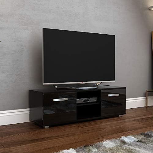 Vida Designs Cosmo TV Unit 2 Door Modern Gloss Matte MDF Living Room Cabinet Media Stand Furntiure White 140cm