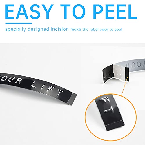 UniPlus Compatible 3D Embossing Label Tape Replacement for Home Omega Embosser Black Omega S0717930 Junior S0717900 9mm 3D Label Tape for or E-101 E-303 Maker - Image 4