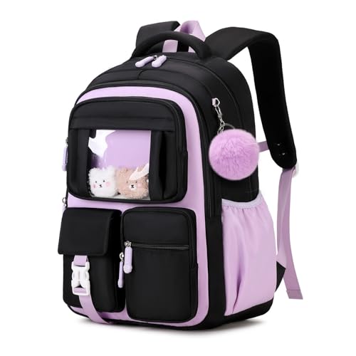 Image of PIG PIG GIRL Kids Backpack for Girls School Book Bag for Elementary Primary